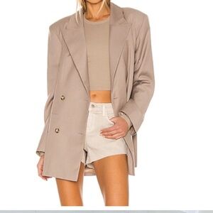 L’Agence Audrey Cut Off Denim Short in Biscuit, EUC, Size 28, MSRP $198 Fall